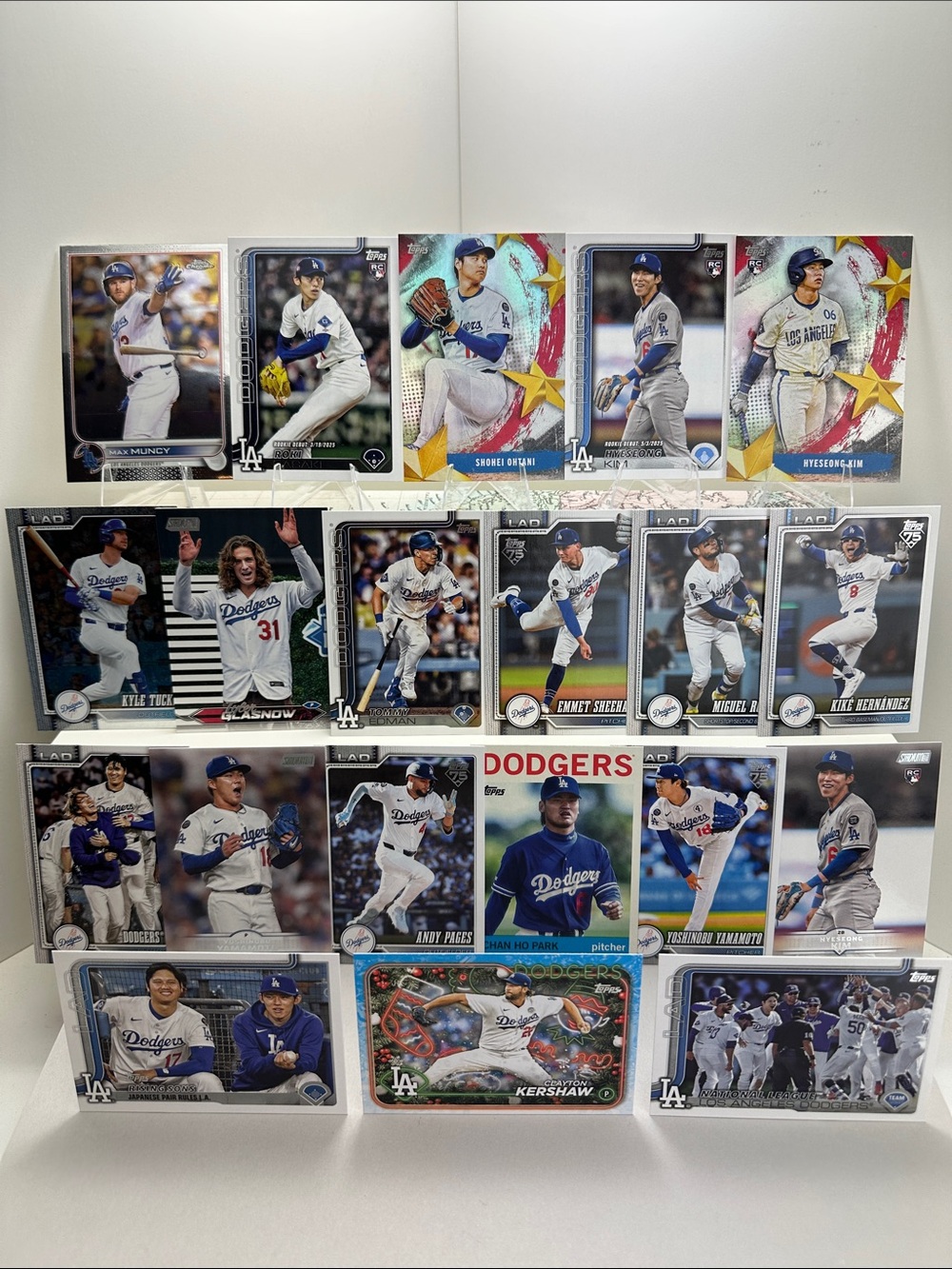 Shohei Ohtani SMLB Dodgers lot of 20+ Sasaki & Kim Rookies/Yamamoto/Andy Pages